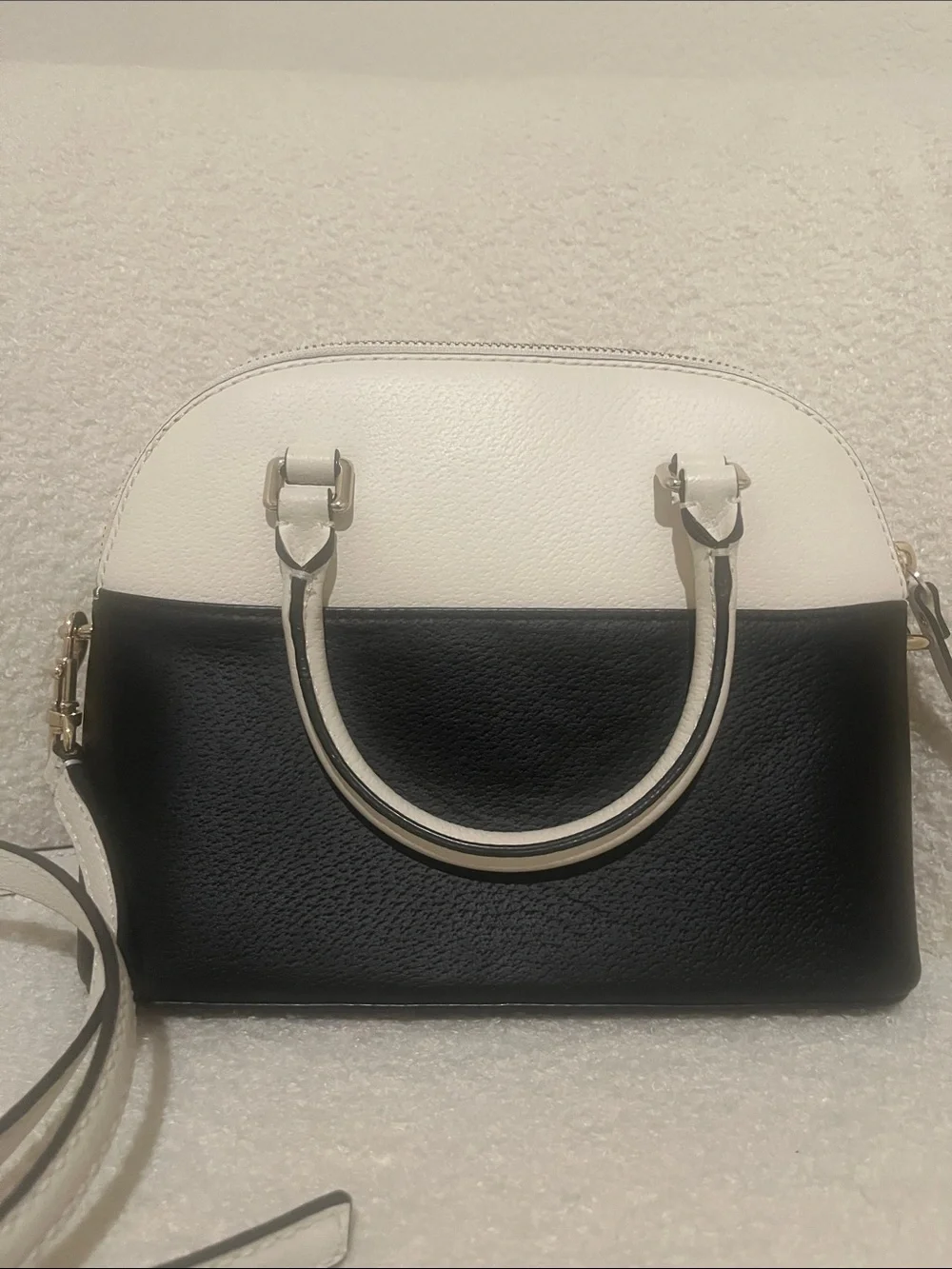 Kate Spade ♠️ Two-Tone Black and White Women's Leather Satchel